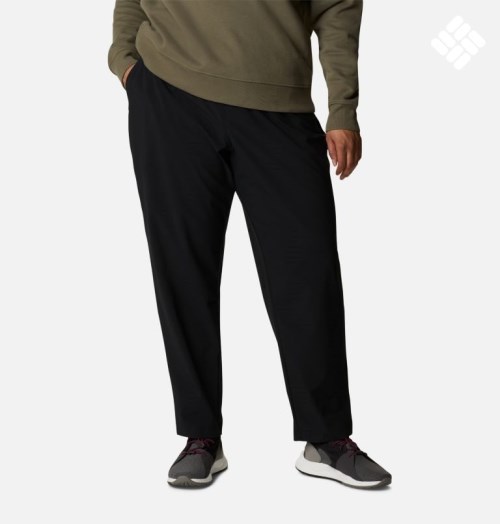 Women's Columbia Pleasant Creek Core Pants Black | Plus Size CA-D04LC